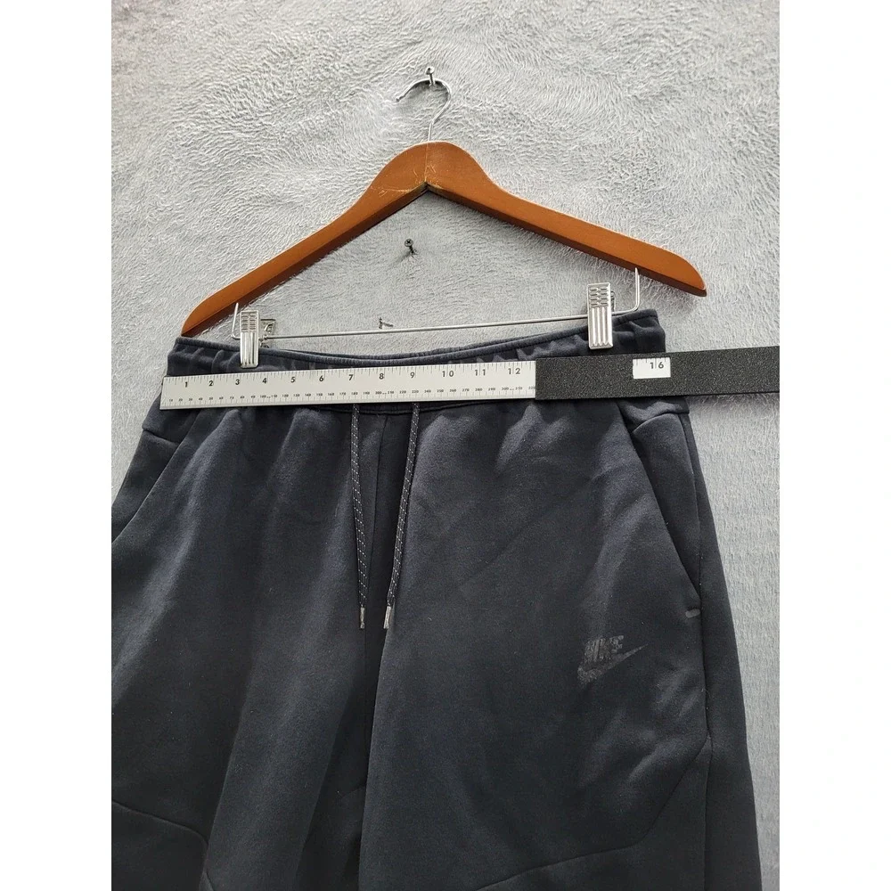 Nike Men Activewear Pants L Black Tech Fleece Jogger 26
